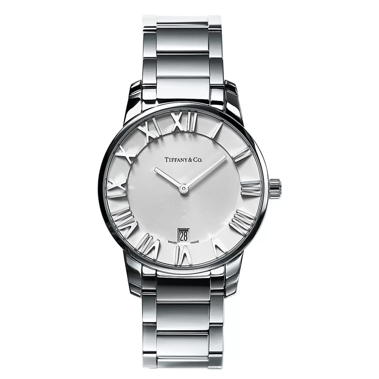 Tiffany & Co. Fine Watches | Him^Atlas® 2-Hand 37.5 mm watch in stainless steel. |