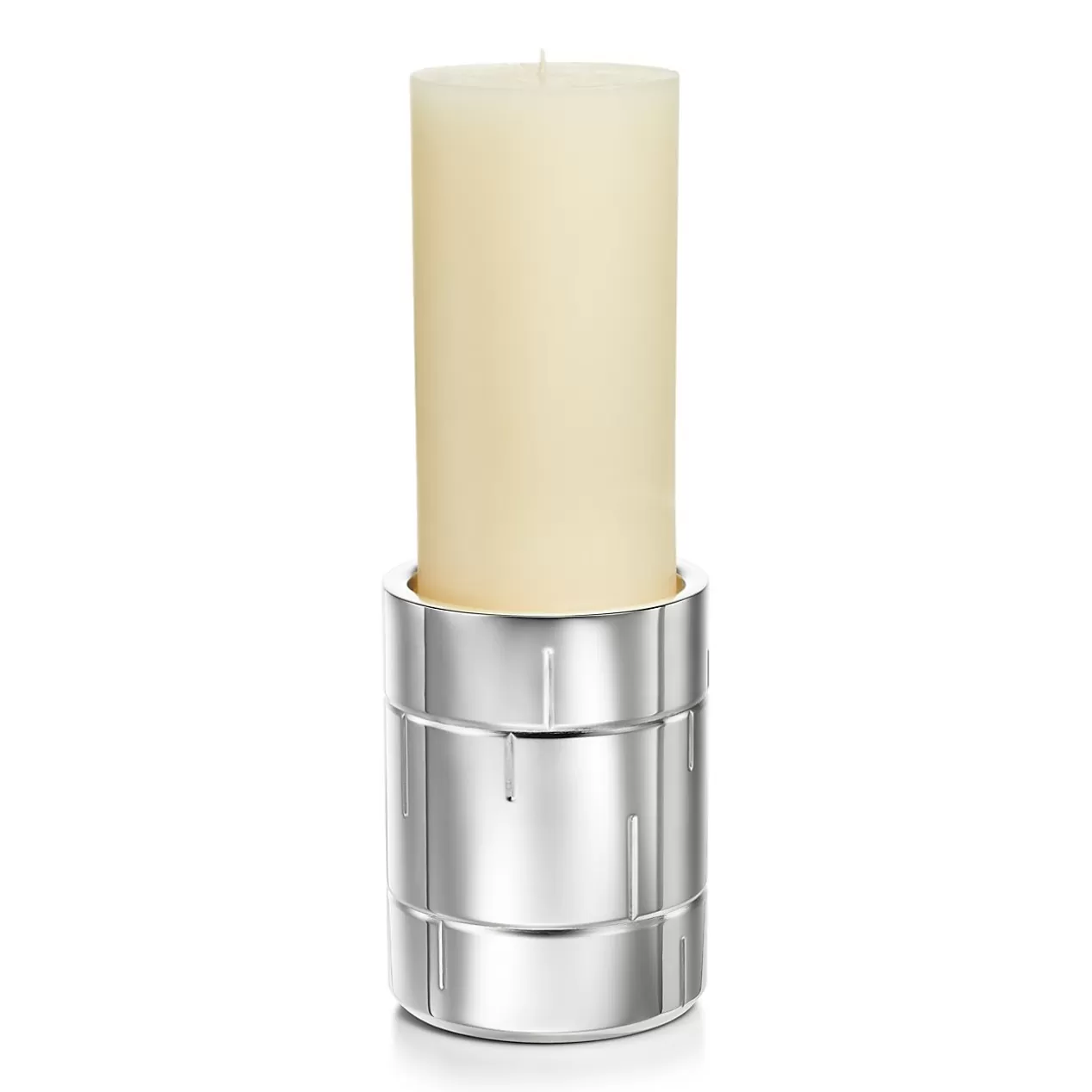 Tiffany & Co. The Home | Housewarming Gifts^Modern Bamboo Pillar Candleholder in Sterling Silver |