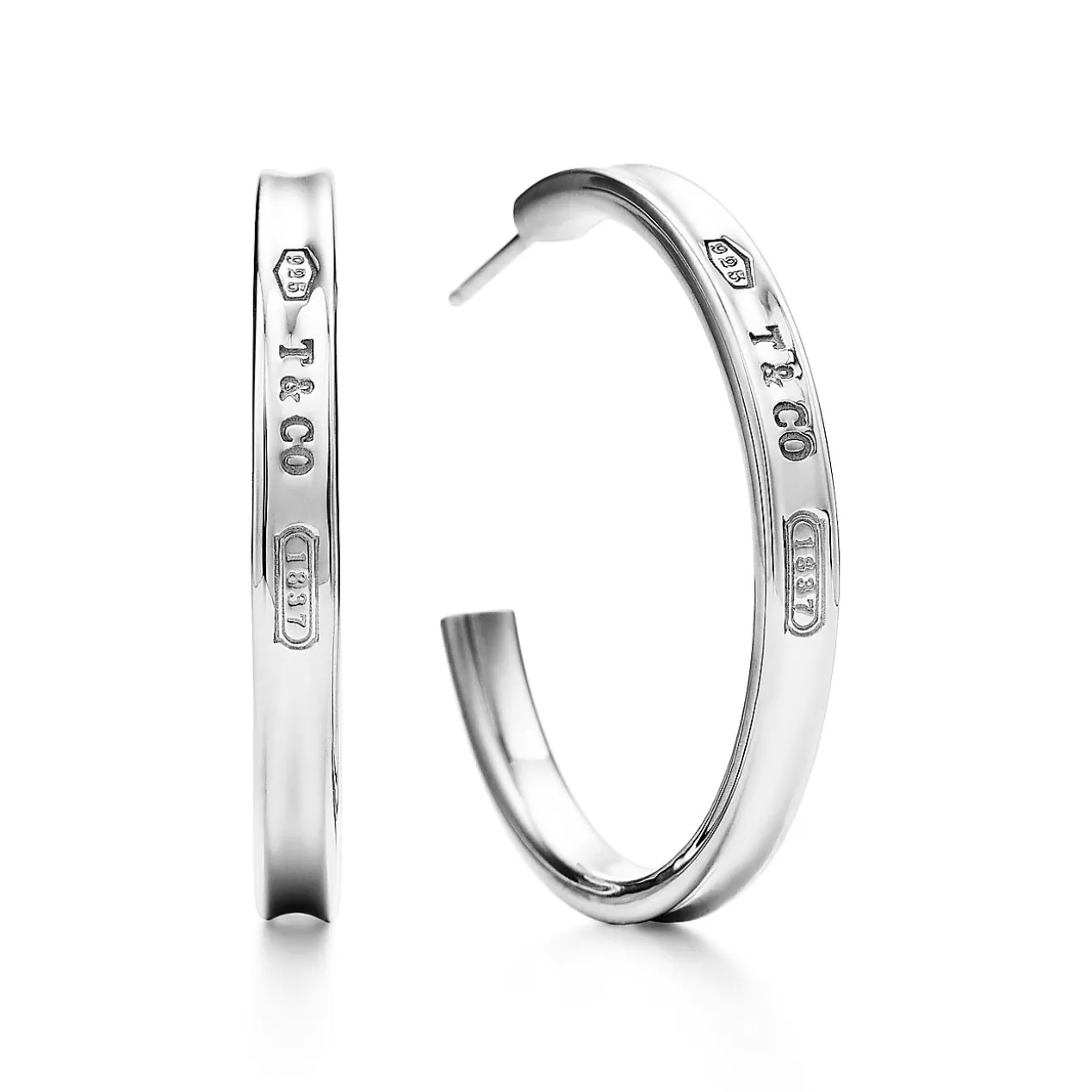 Tiffany & Co. Earrings | Gifts for Her^Tiffany 1837® Hoop Earrings in Silver, Medium |