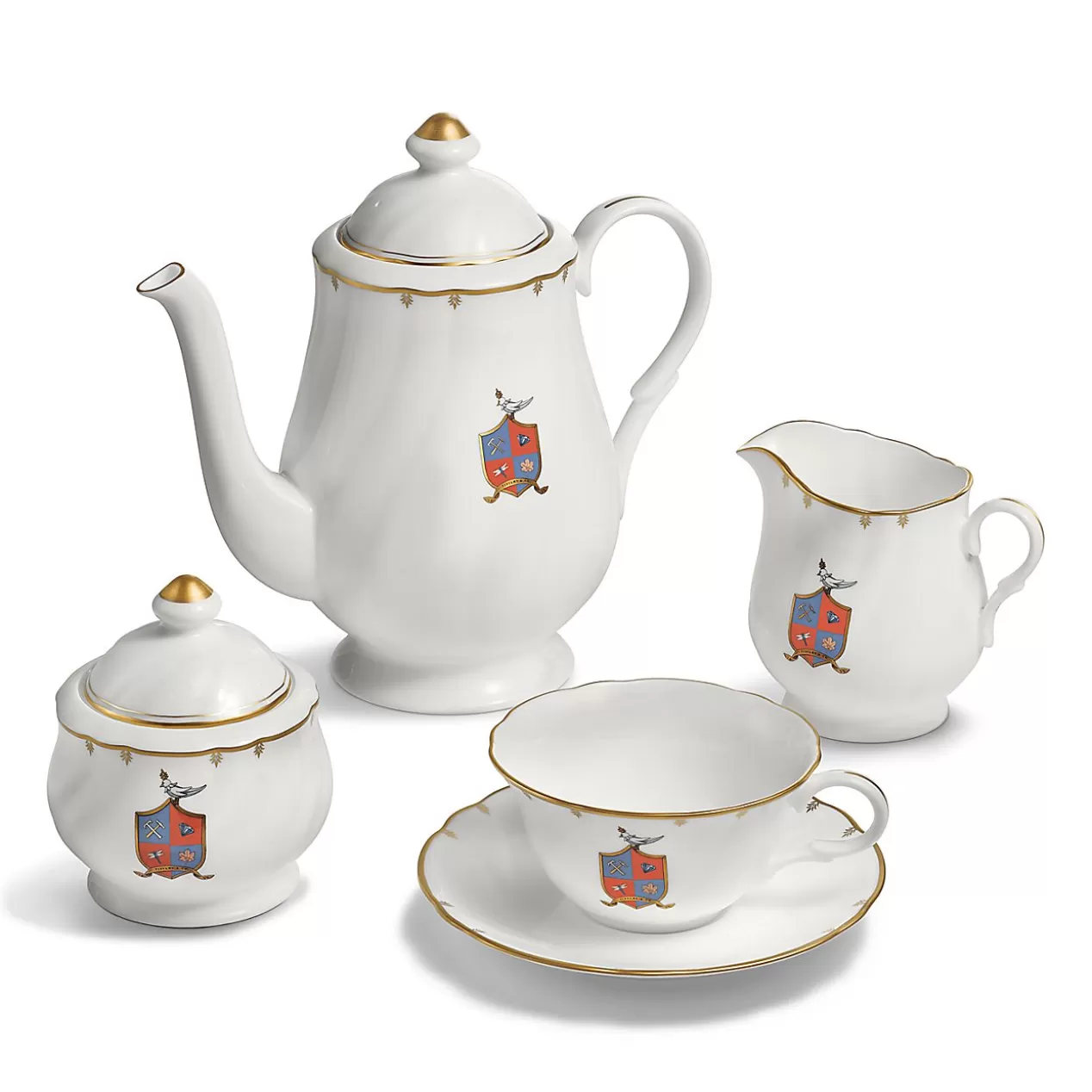 Tiffany & Co. Tableware^Tiffany Crest Sugar Bowl in Bone China |