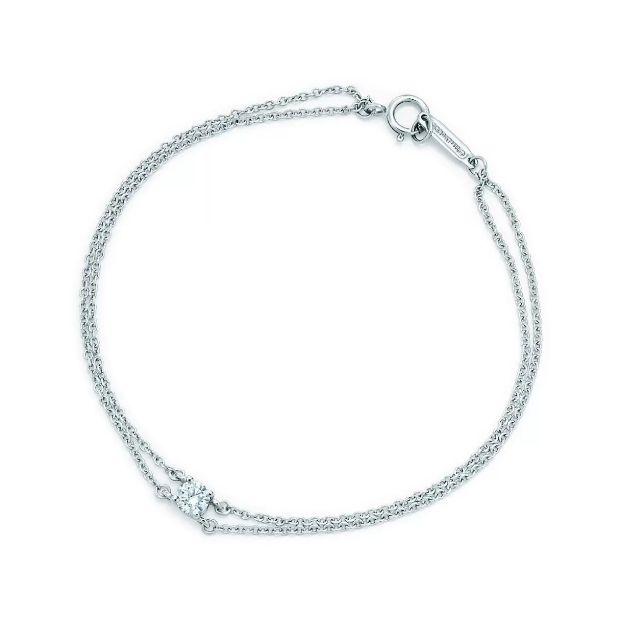 Tiffany & Co. Bracelets | Dainty Jewelry^Tiffany solitaire diamond bracelet in platinum. |