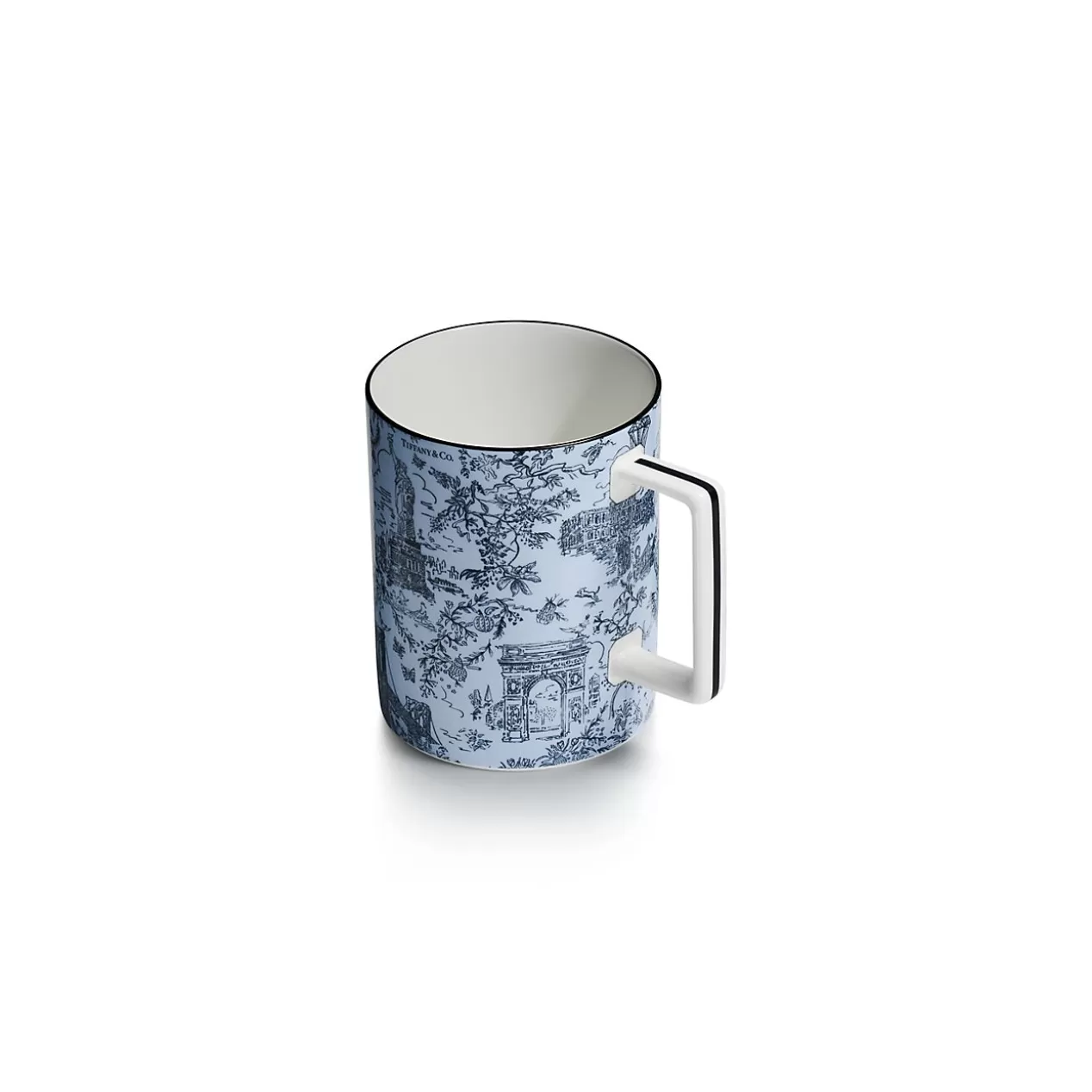 Tiffany & Co. Business Gifts | Tableware^Tiffany Toile Mug in Sapphire Bone China |